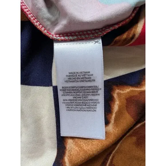 NWT Polo Ralph Lauren Scarf-Print Long-Sleeve Wrap Maxi Dress Sz S Red #2H461 - Picture 9 of 10